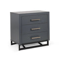 3 Drawer Chest Charcoal Grey Mdf