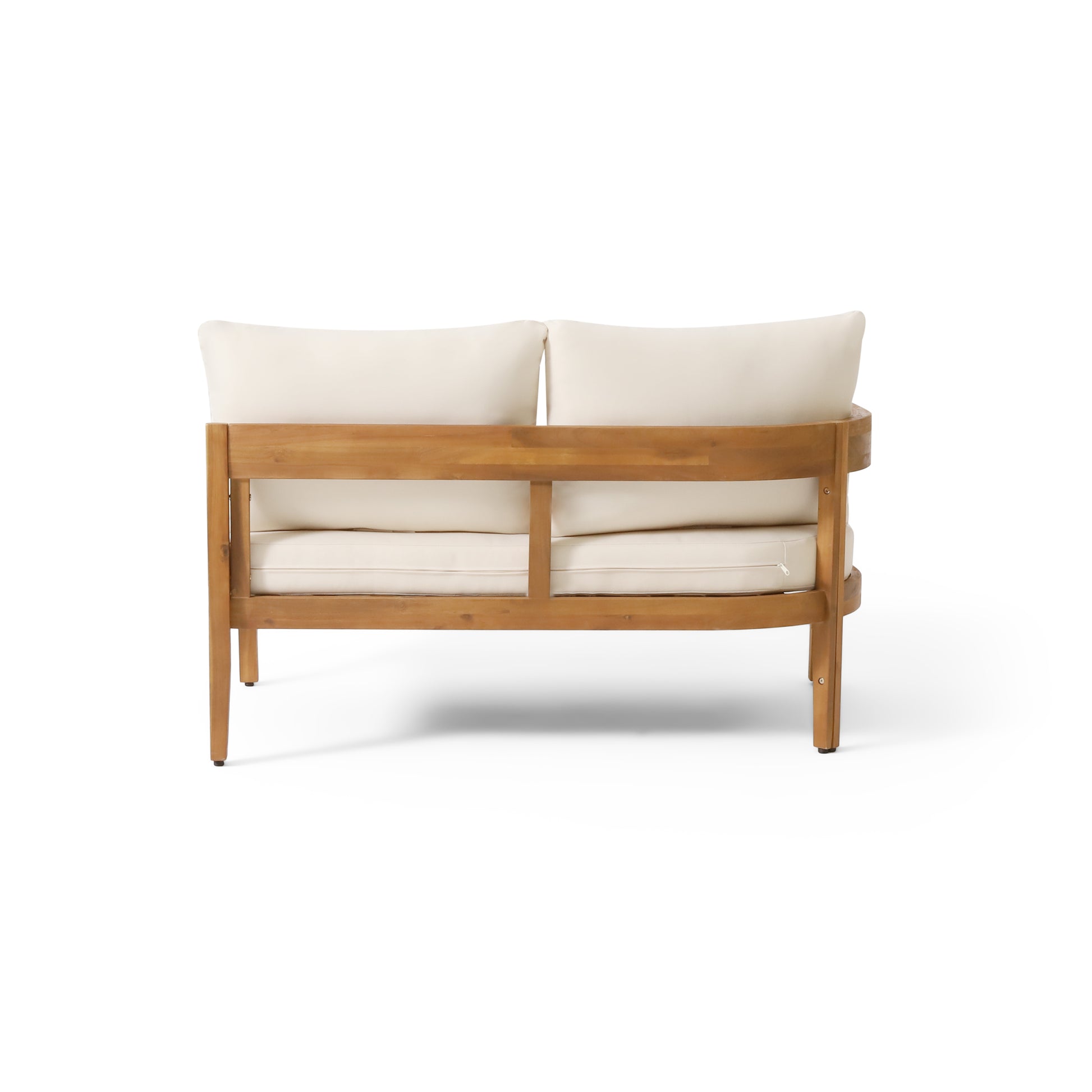 Brooklyn Sofa Set Teak Beige Beige Acacia Wood