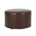 Ottoman Dark Brown Faux Leather