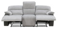 Cyprus Recliner Sofa Gray Gray Fabric 3 Seat