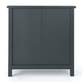 Firwood Mirror Finished Double Door Cabinet, Charcoal Grey Charcoal Grey Wood