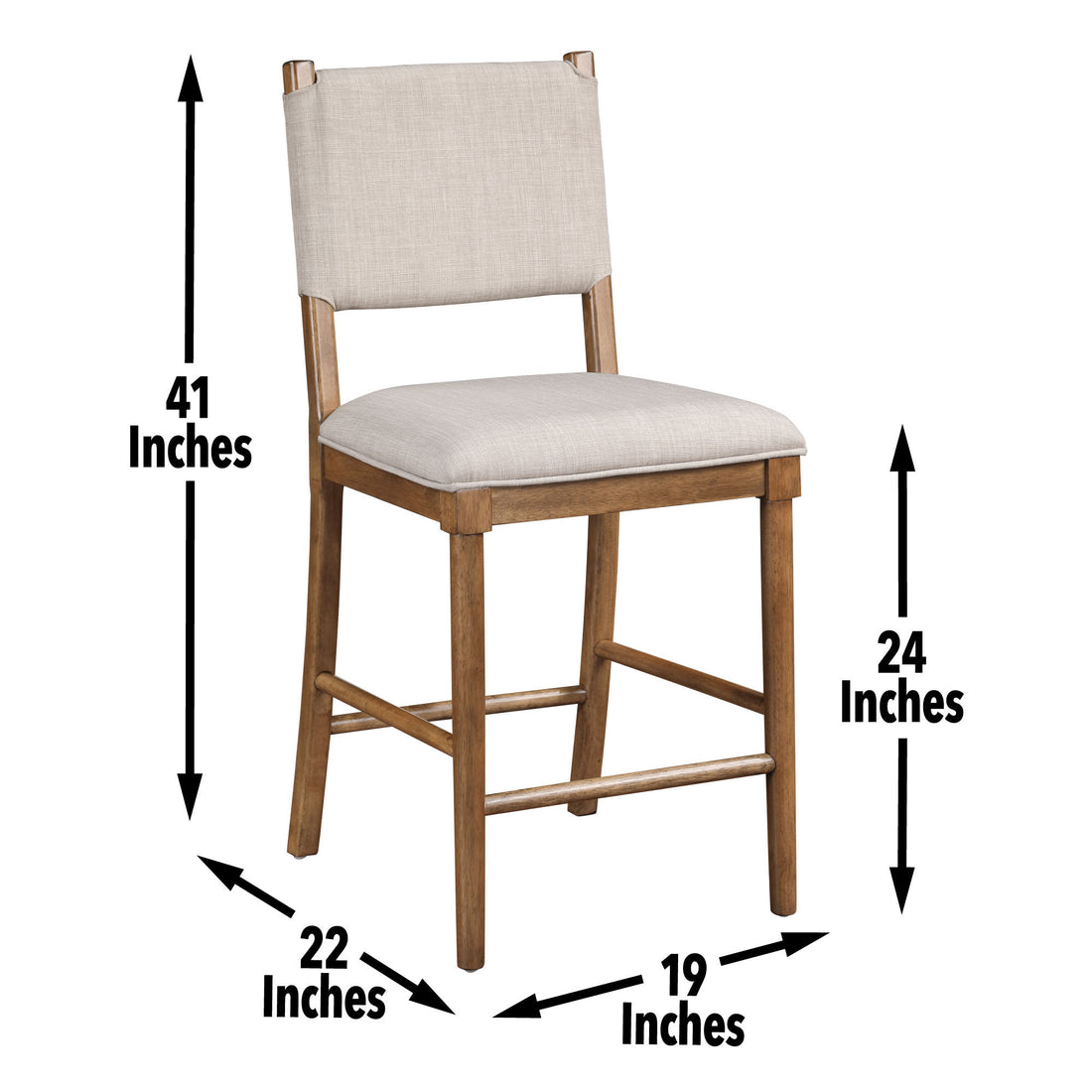 Oslo Counter Chair Set Of 2 Light Brown Light Brown Wood