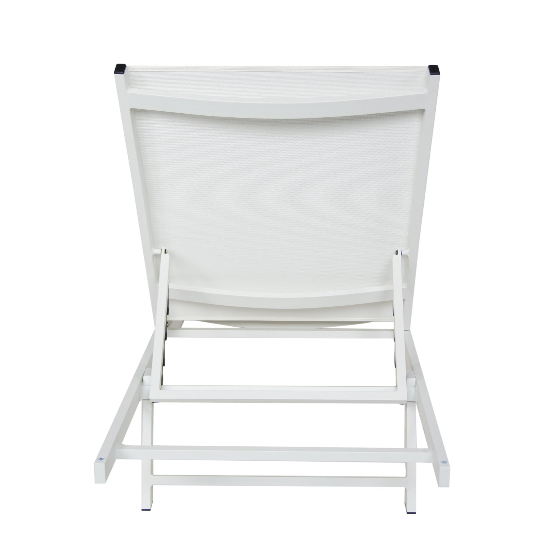 Salton Chaise Lounge White Metal Mesh