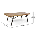 Canoga Coffee Table Teak Metal & Wood