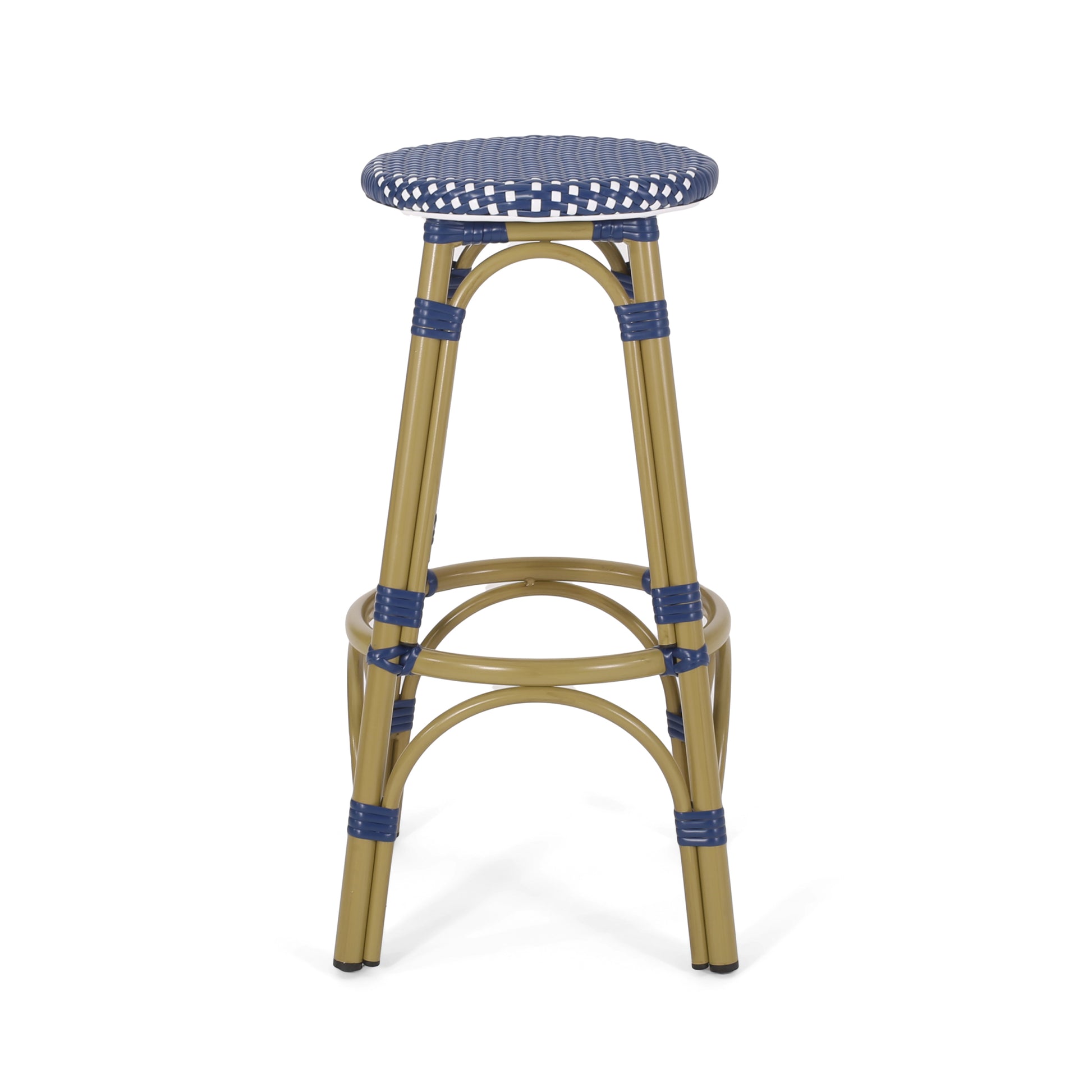 Barstool Navy Blue Wicker