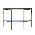 Cortinada Demilune Console Table Black Iron