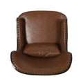 Accent Chair Light Brown Pu