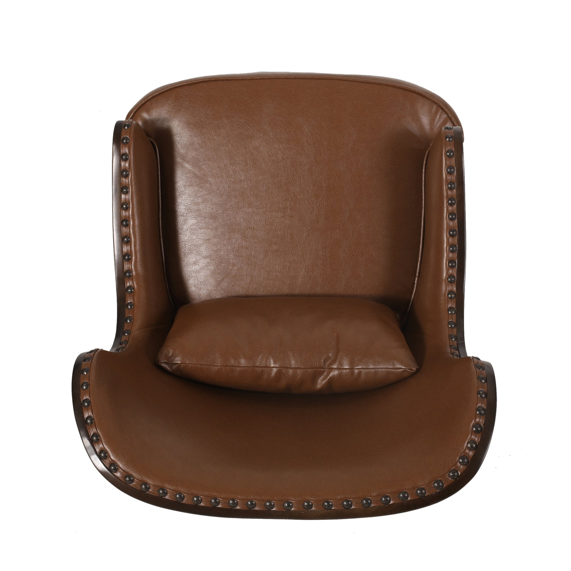Accent Chair Light Brown Pu
