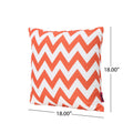 Marisol Chevron Square Pillow Orange Fabric