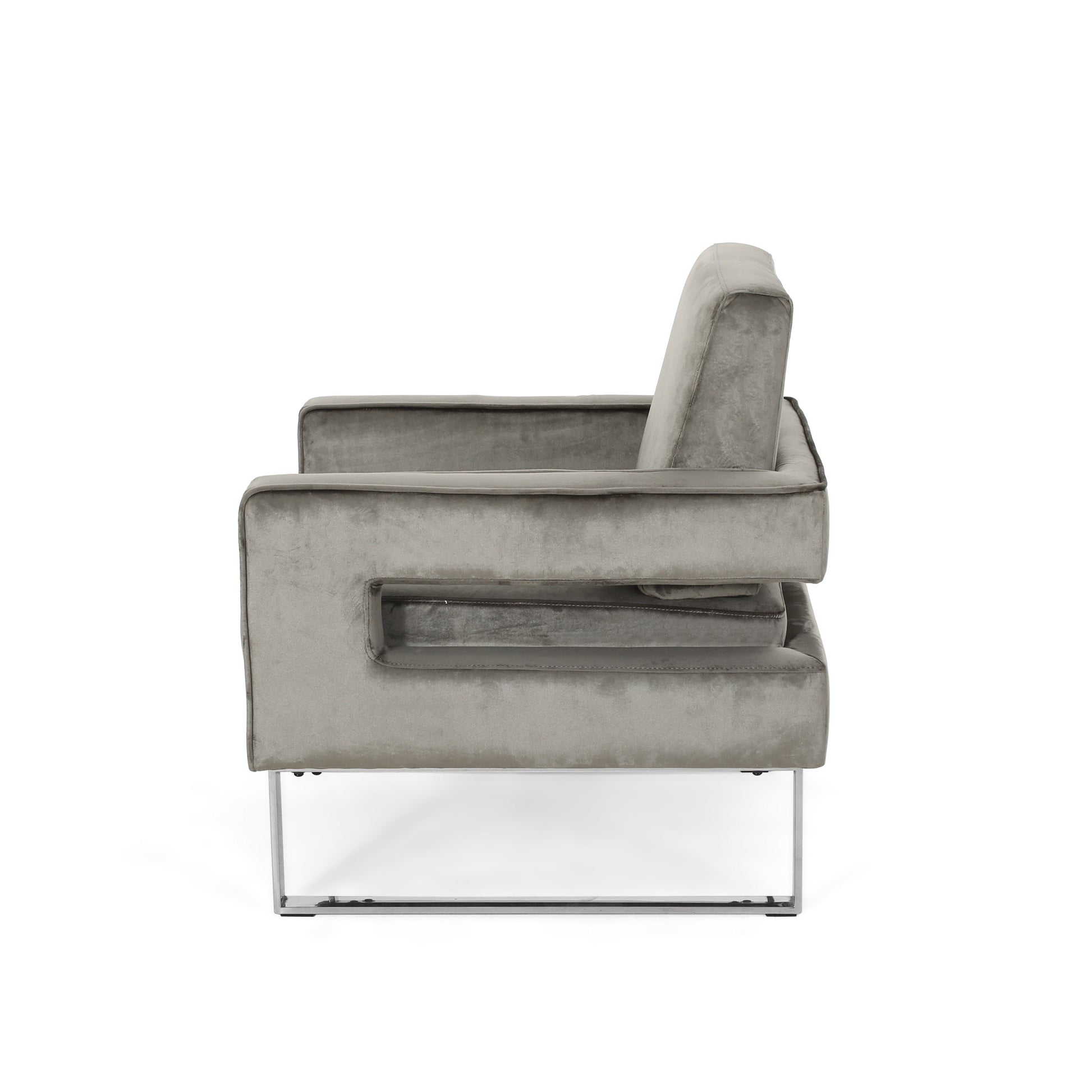 Arm Chair Grey Velvet