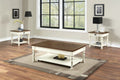 Joanna 3 Piece Table Set 2 End & Coffee Tables White White Wood