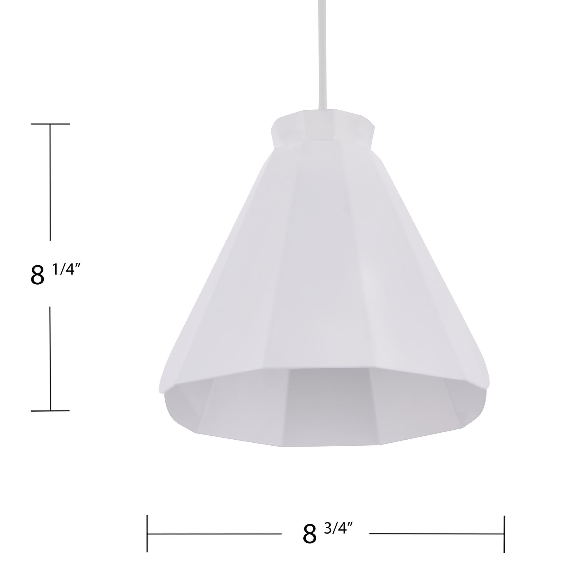 Millie White Midcentury Modern Pendant Lamp White Iron