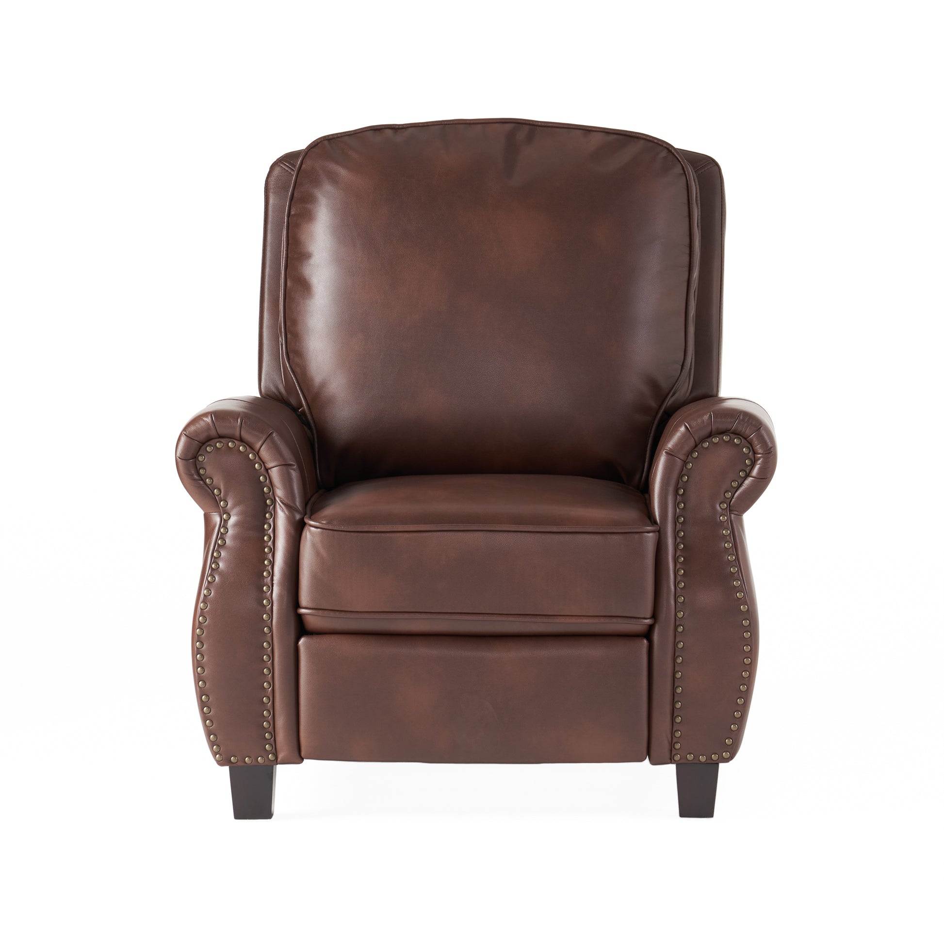 Push Rack Recliner Brown Pu