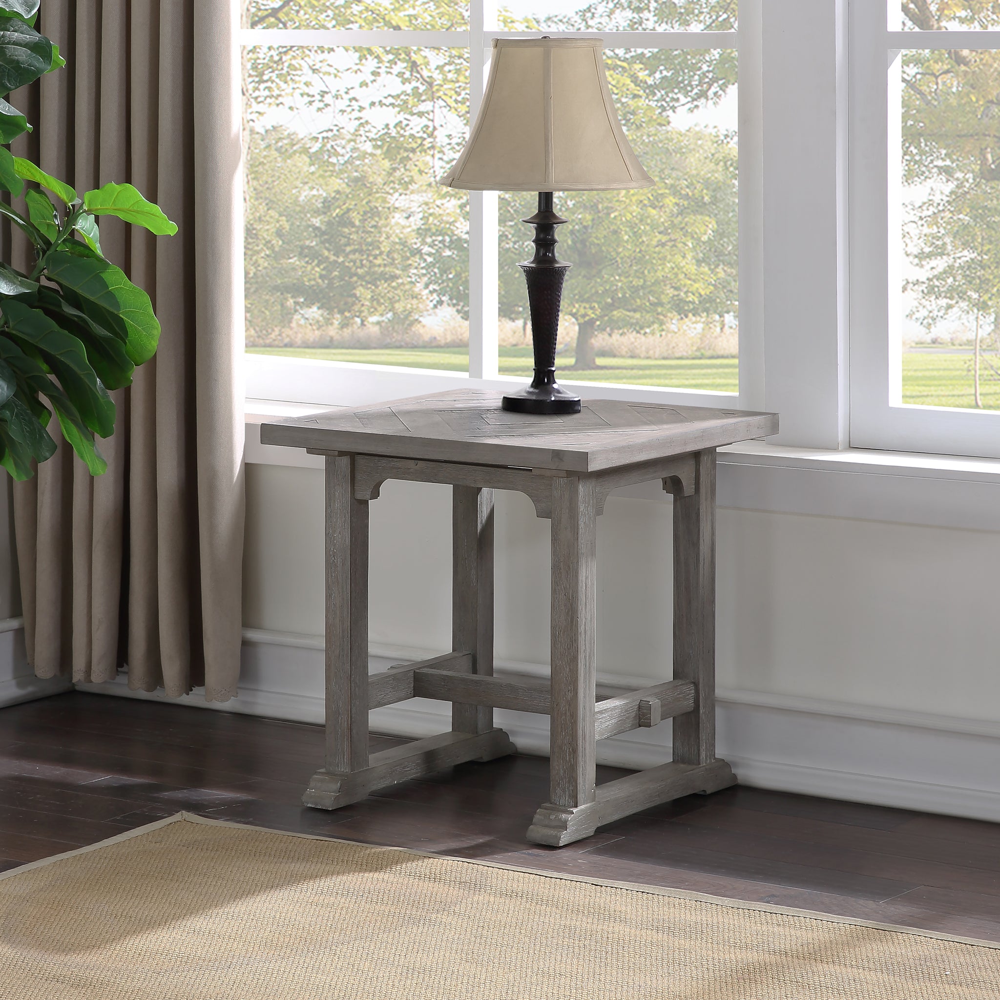 Whitford End Table Gray Gray Wood