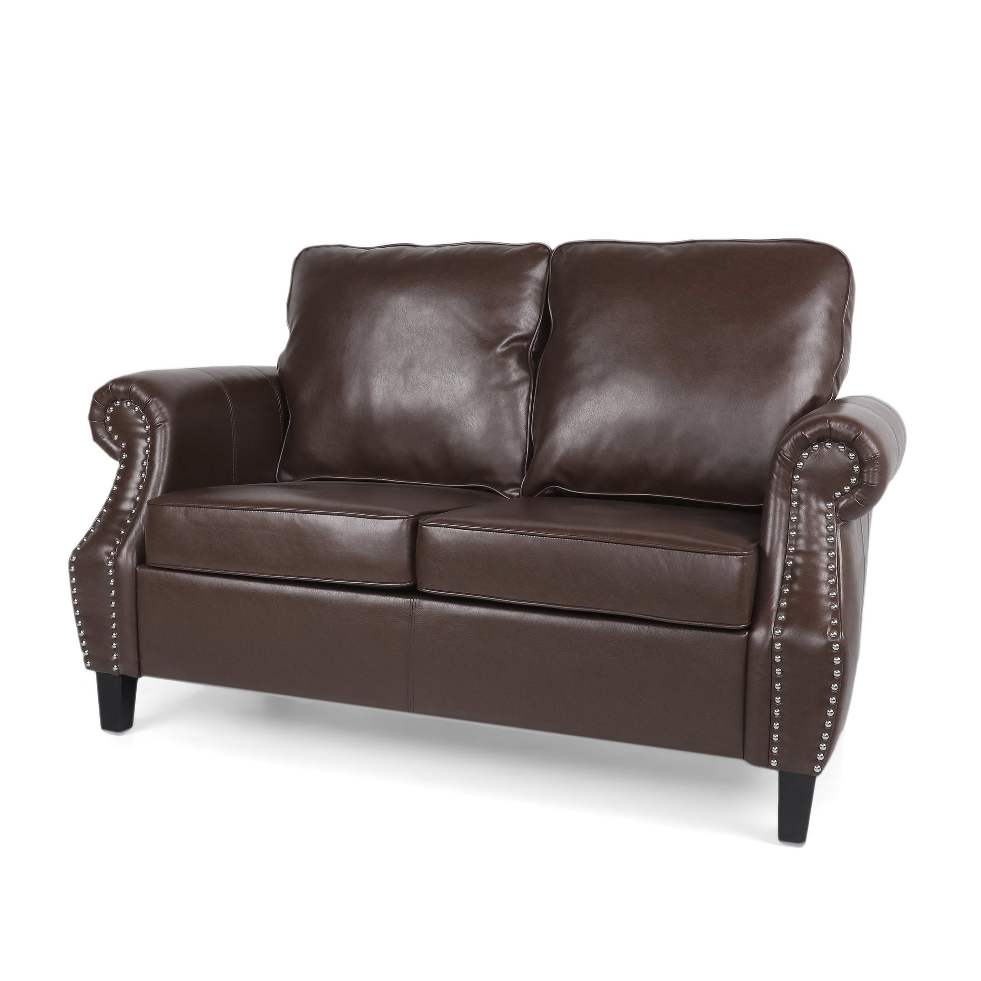 Seat Dark Brown Solid Wood Mdf