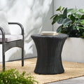 Kono Hourglass Table No Glass Top Black Rattan