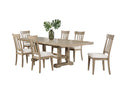 Napa 7 Piece Dining Set Sand Light Brown Wood