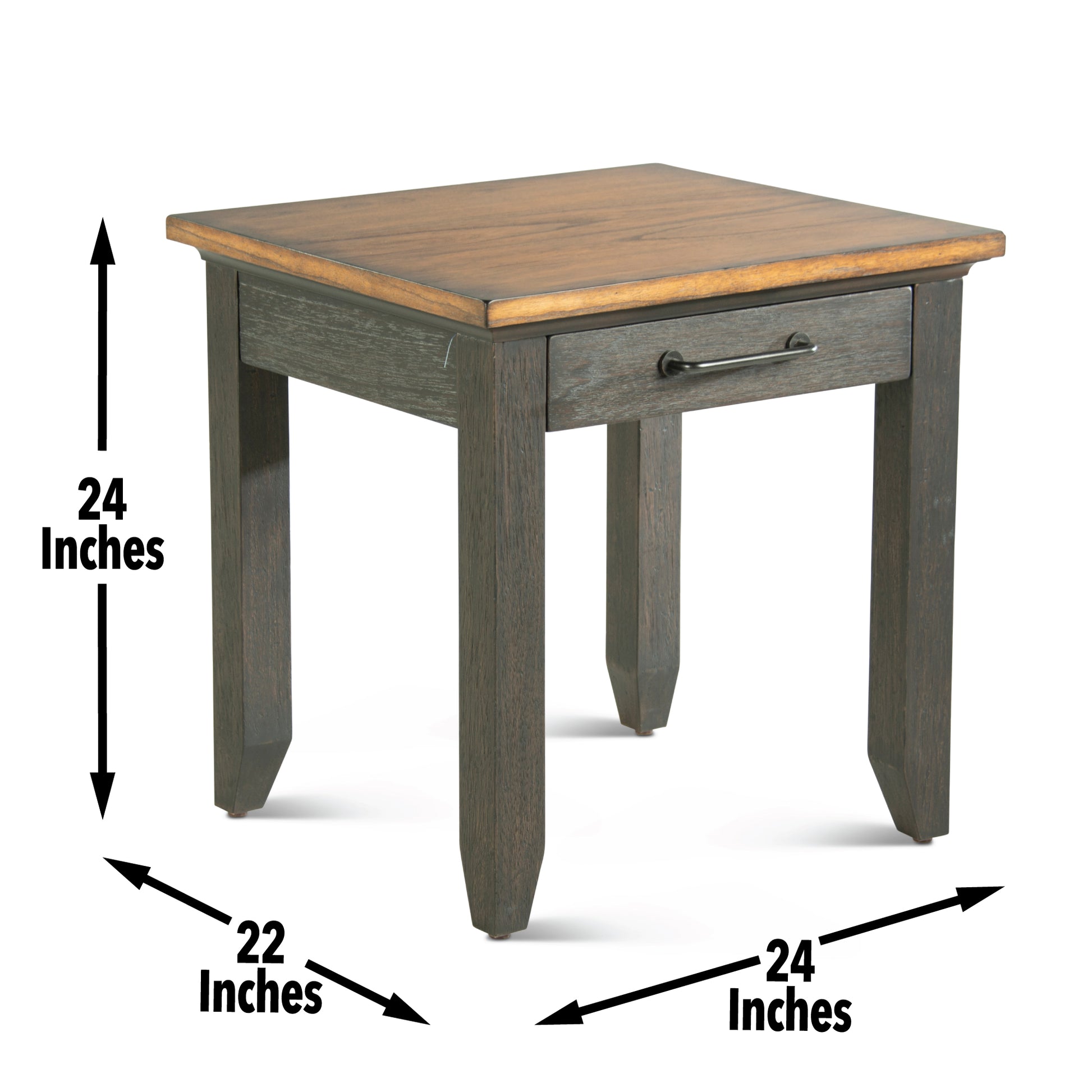 Bear Creek End Table Brown Brown Wood