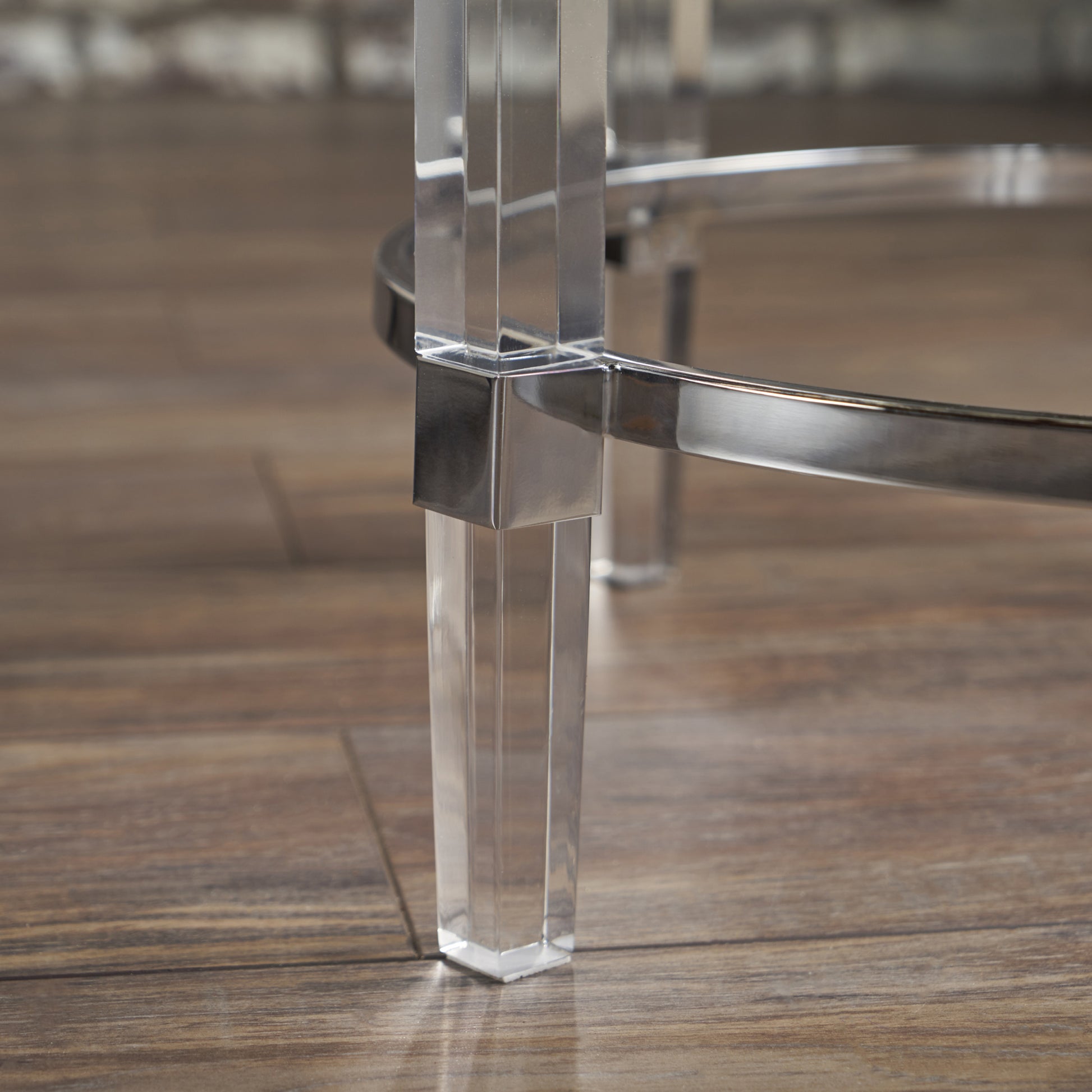 Round End Table Clear Glass