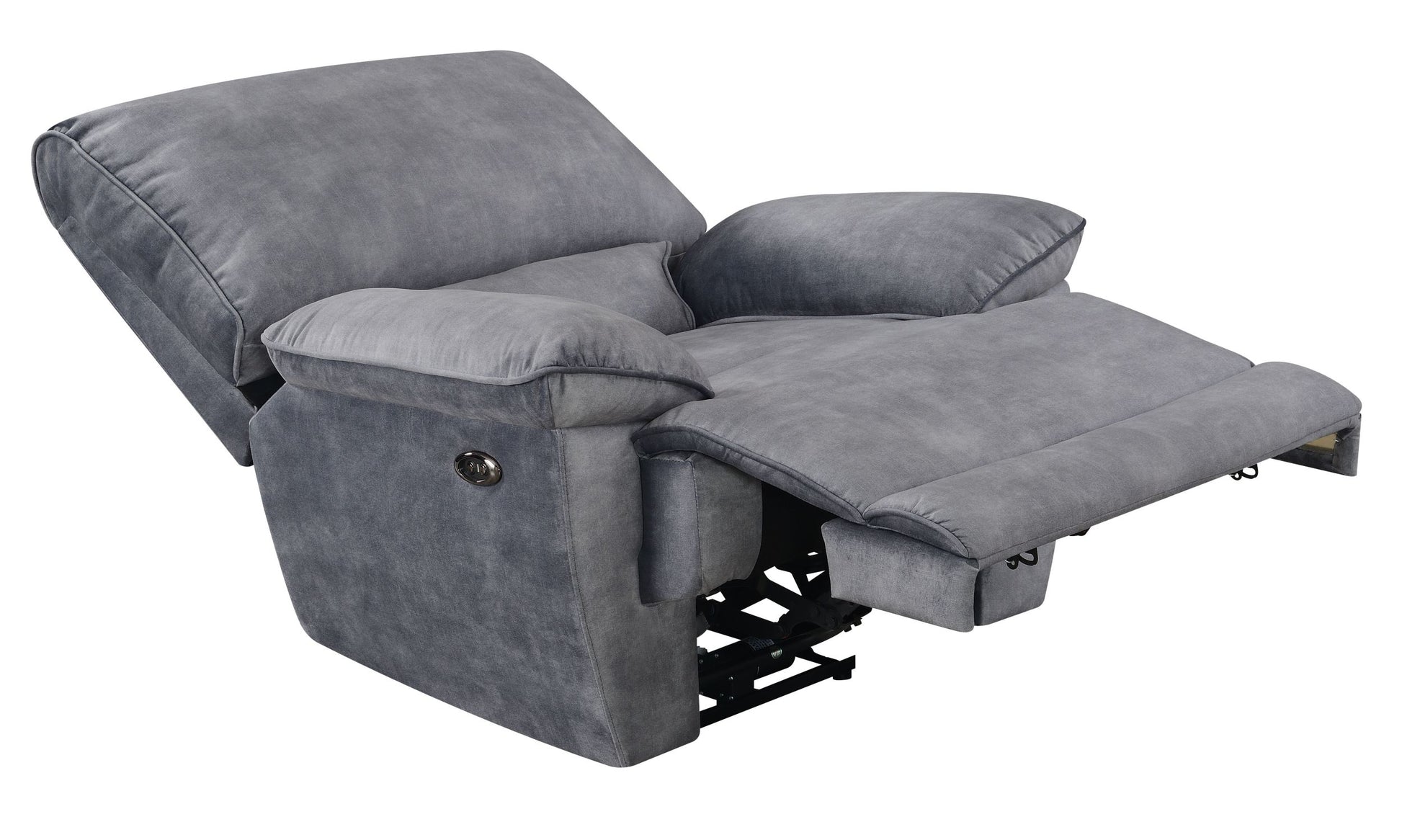 Simone Power Recliner Gray Gray Fabric