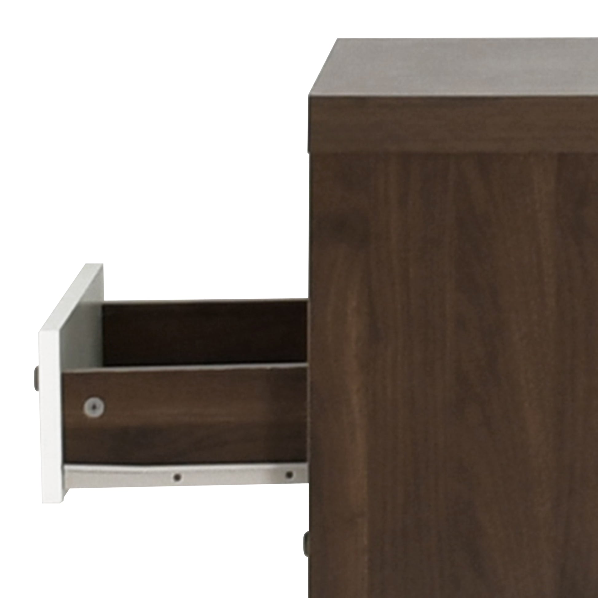 2 Drawer Nightstand Walnut Mdf