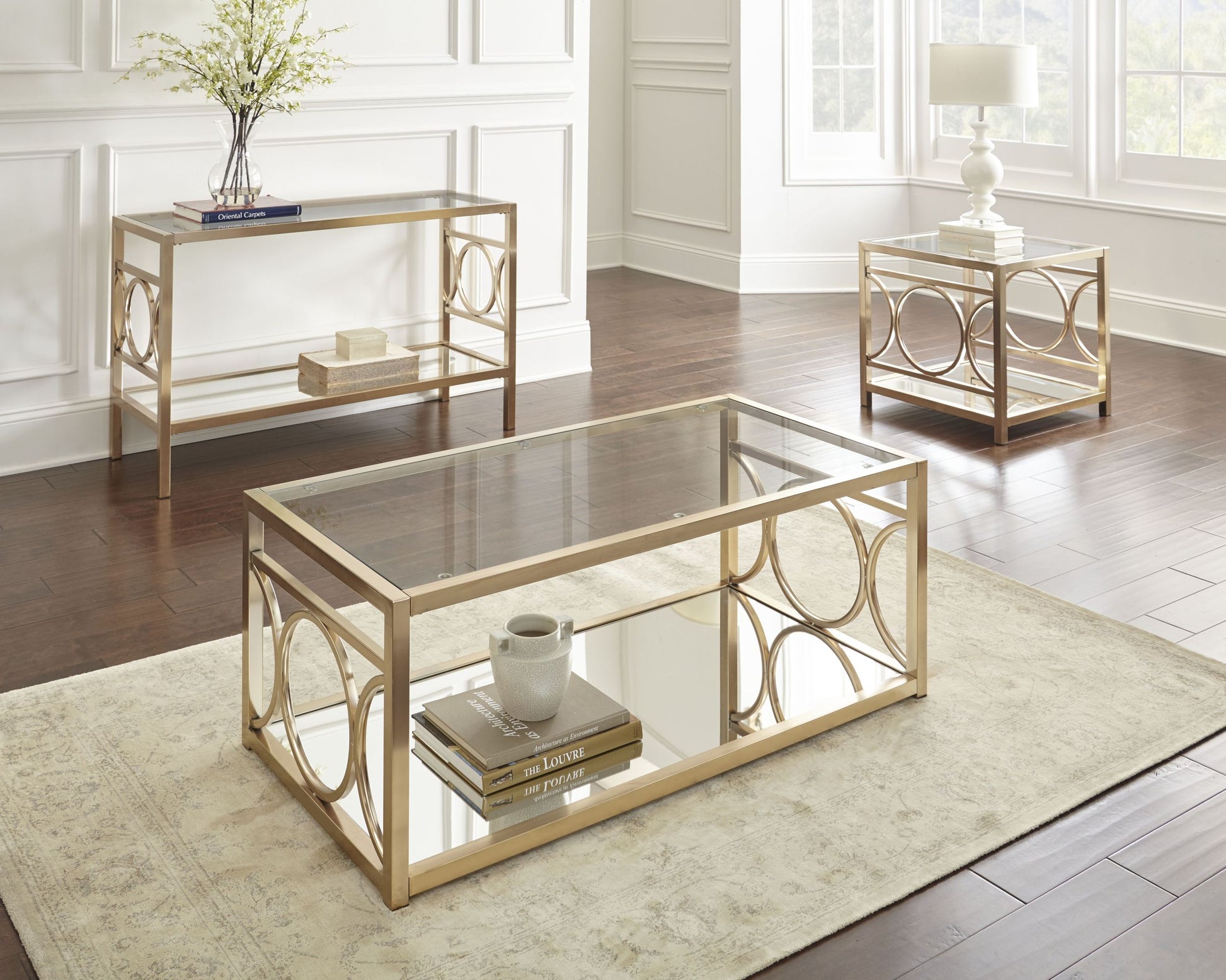 Olympia Coffee Table Gold Gold Iron