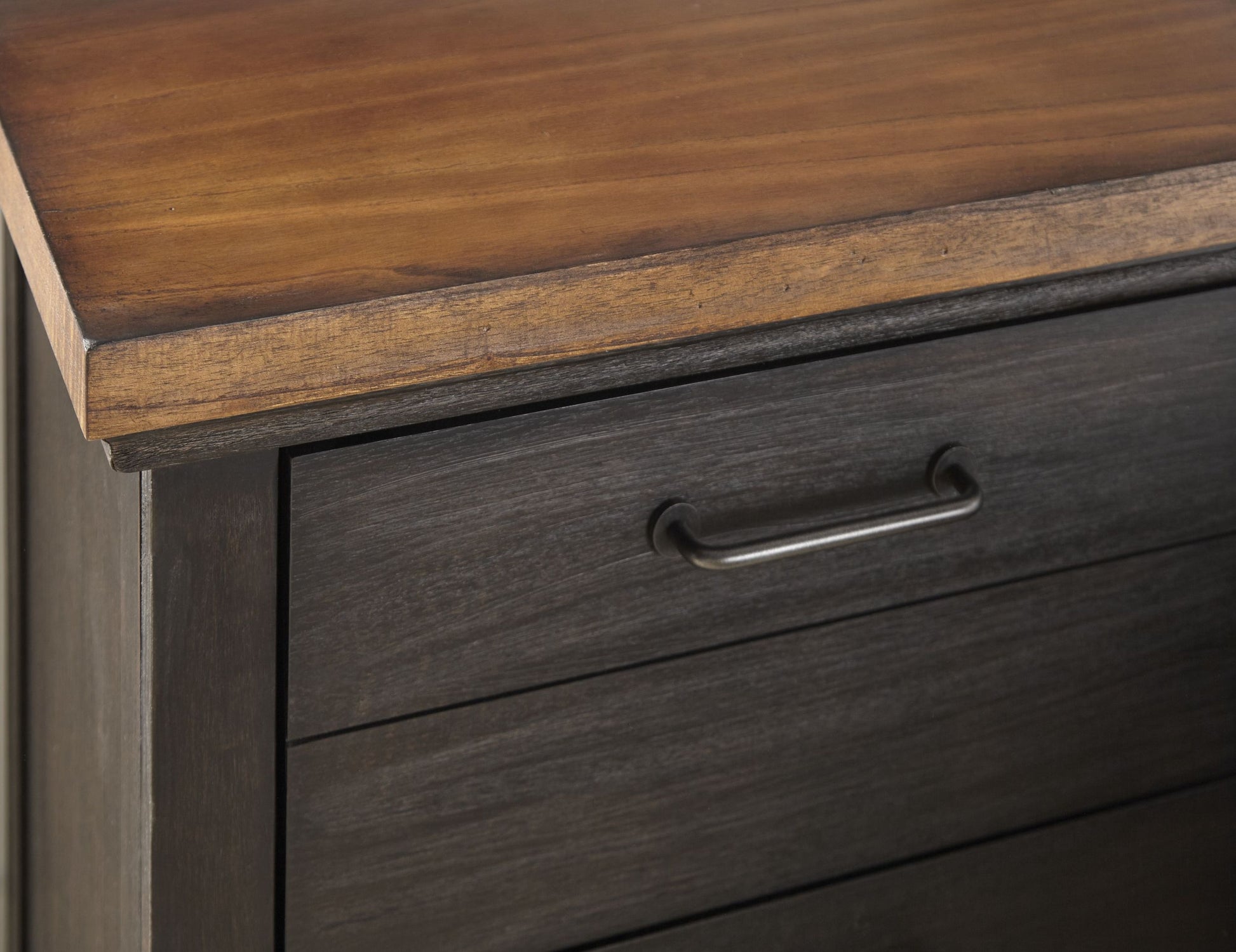 Bear Creek Nightstand Brown Dark Brown Wood