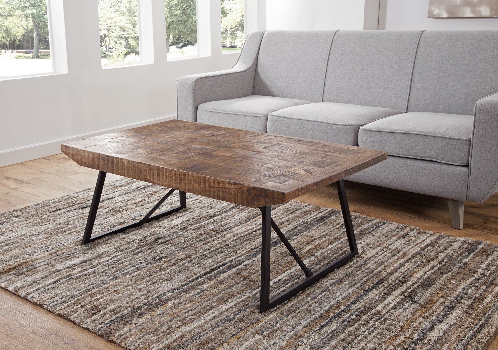 Walden Coffee Table Brown Brown Iron