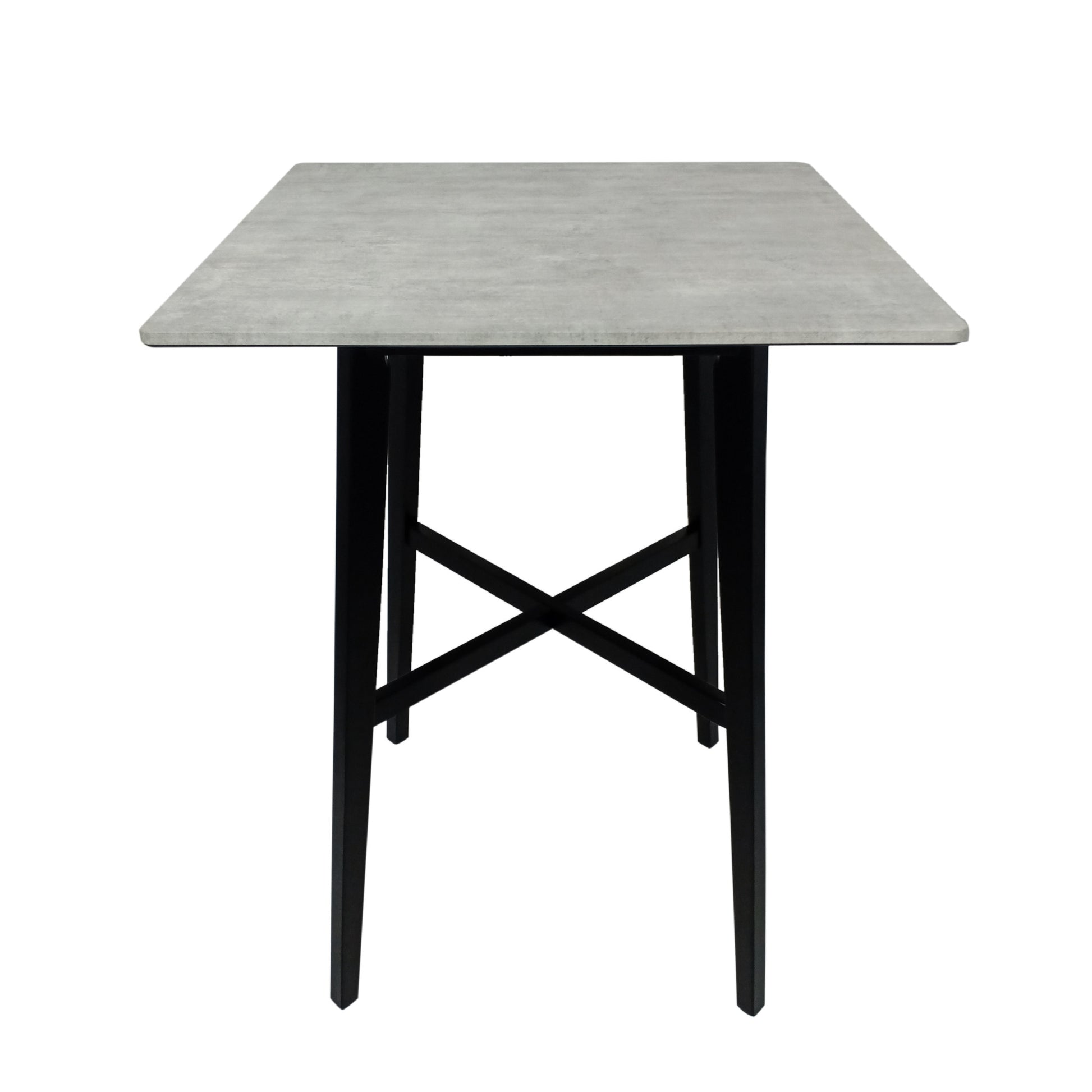 Modern Bar Height 42" Dining Table, Rubberwood Legs cement grey-mdf