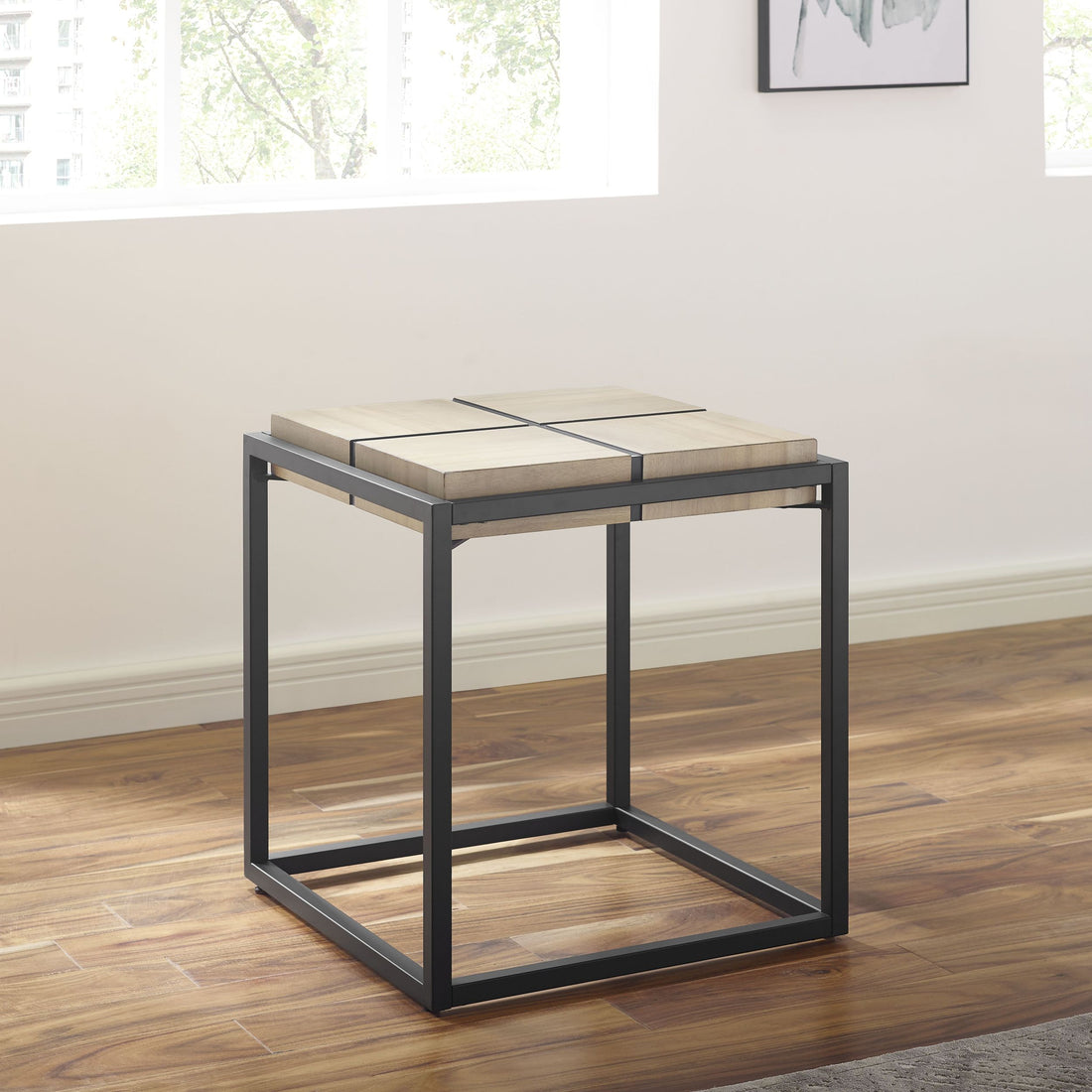 Oaklee End Table Brown Brown Iron