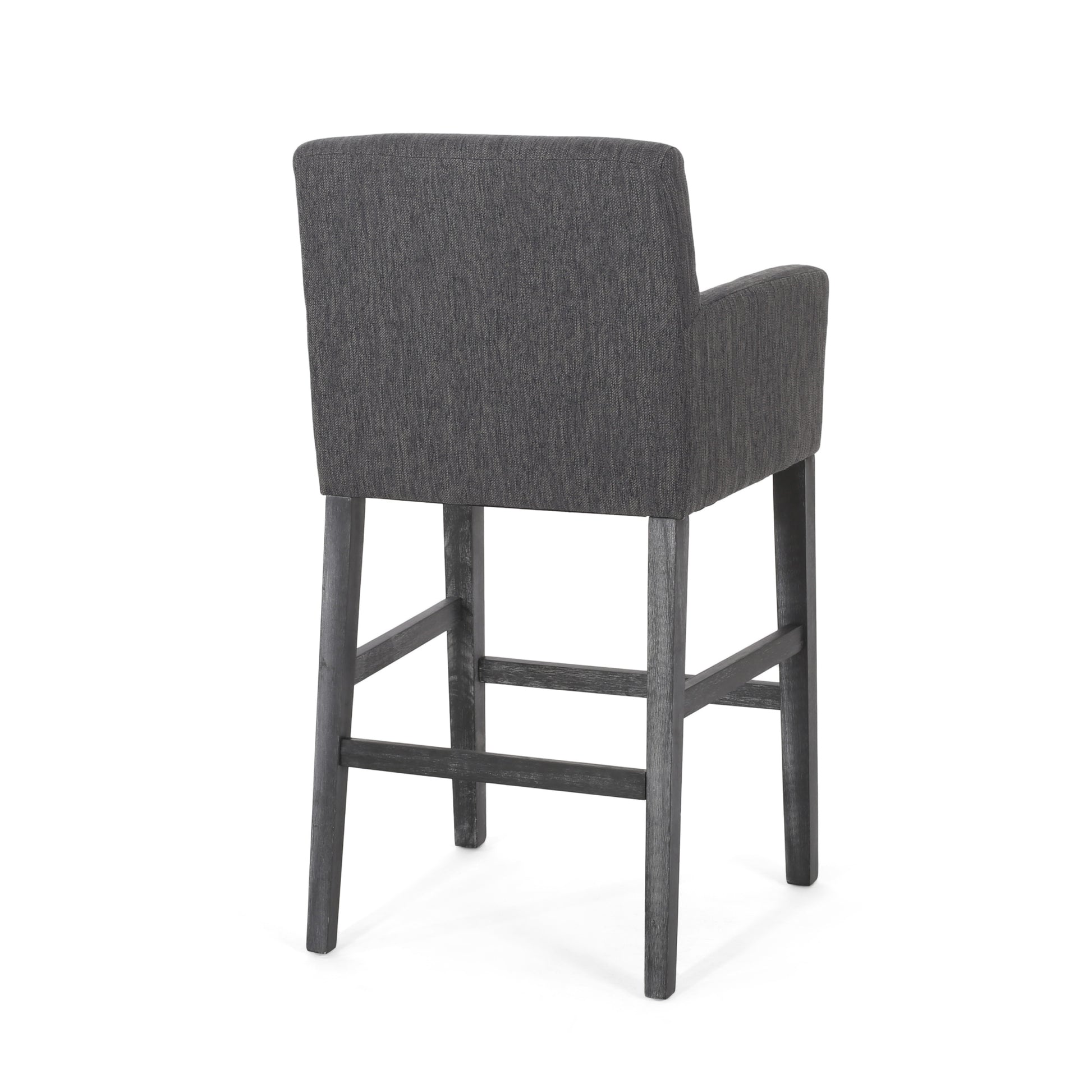 Set Of 2 Upholstered 30.5 Inch Counter Stools Charcoal Gray Charcoal Set Of 2 Fabric