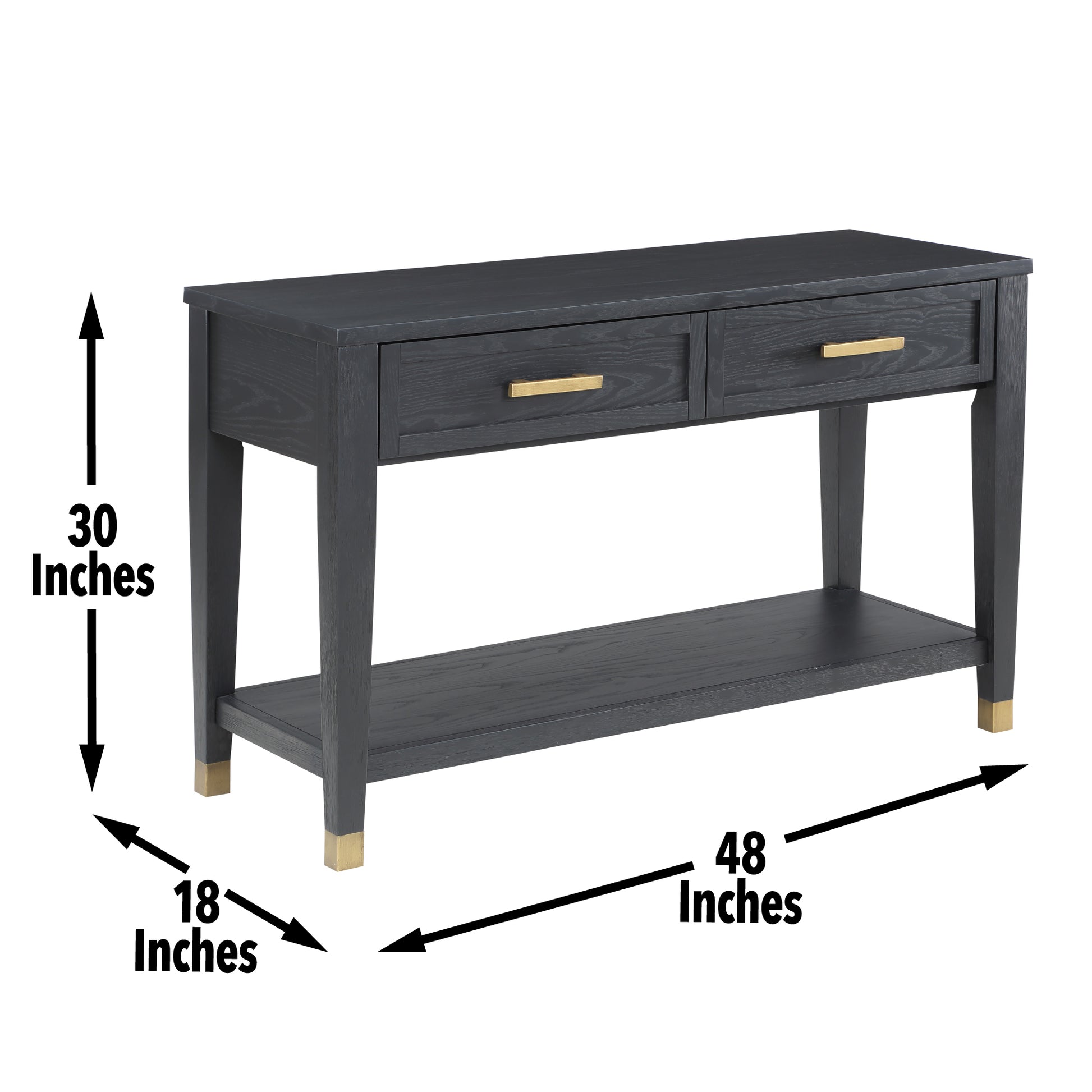 Yves Sofa Table Black Black Wood