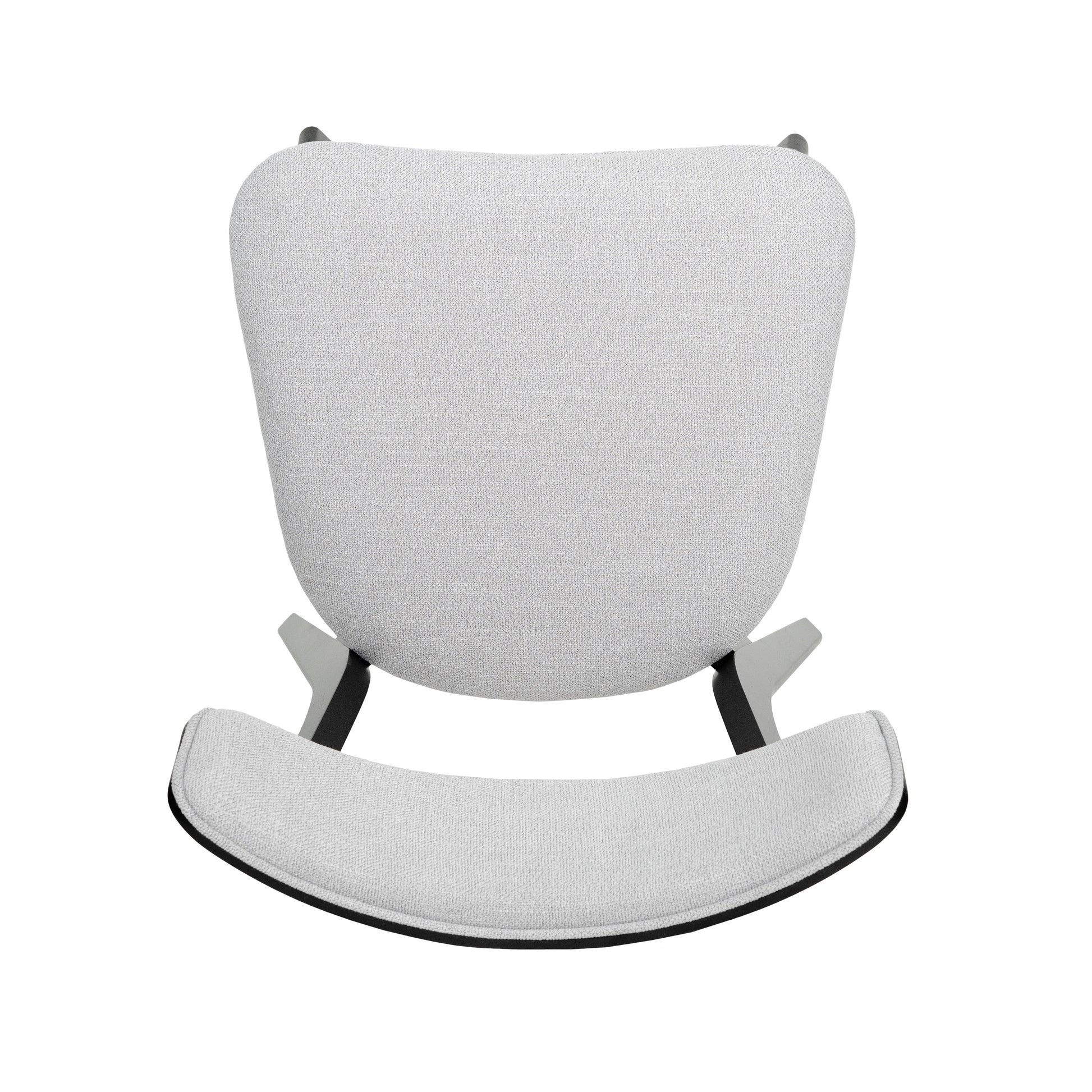 Dining Chair Set Of 2 Light Grey Fabric