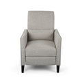 Push Back Recliner Light Grey Fabric