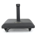 Wheelie Umbrella Base Square Black Concrete