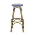 Barstool Navy Blue Wicker