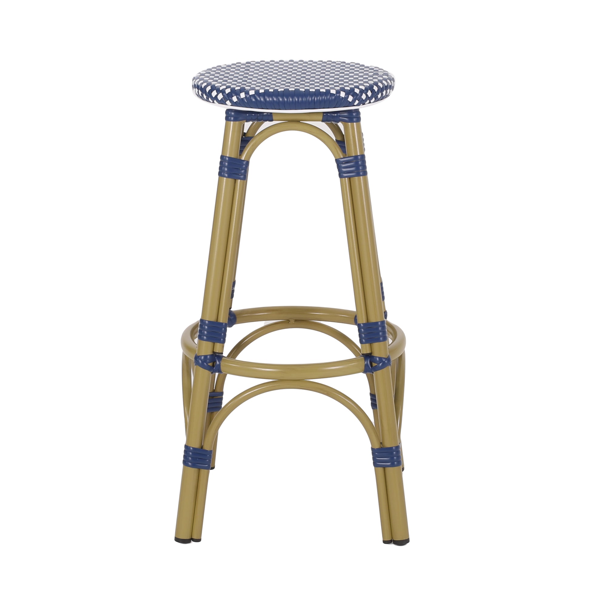 Barstool Navy Blue Wicker