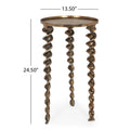 Drill Table L Antique Brass Aluminum