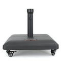 Wheelie Umbrella Base Square Black Concrete