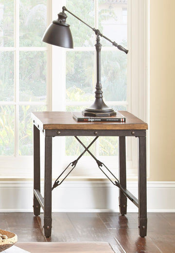 Ashford End Table Brown Brown Wood