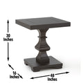 Dory 3 Piece Table Set Brown Brown Wood