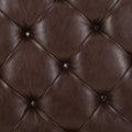 Round Ottoman Dark Brown Pu