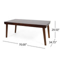 Dining Table, Rich Mahogany Brown Acacia Wood