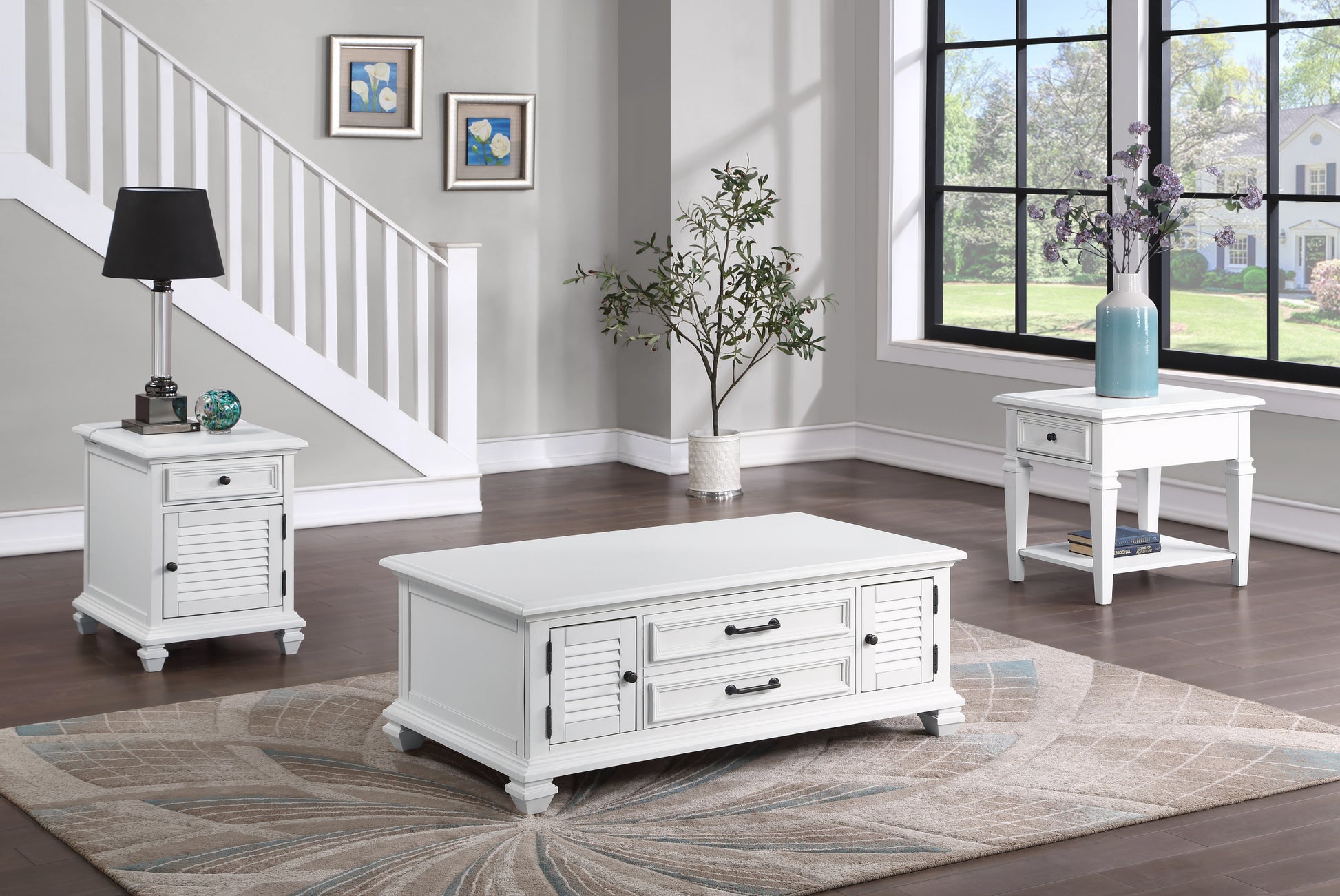 Charlestown Lift Top Coffee Table White White Wood