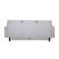 Jenny Contemporary Tufted Fabric 3 Seater Sofa Beige Fabric