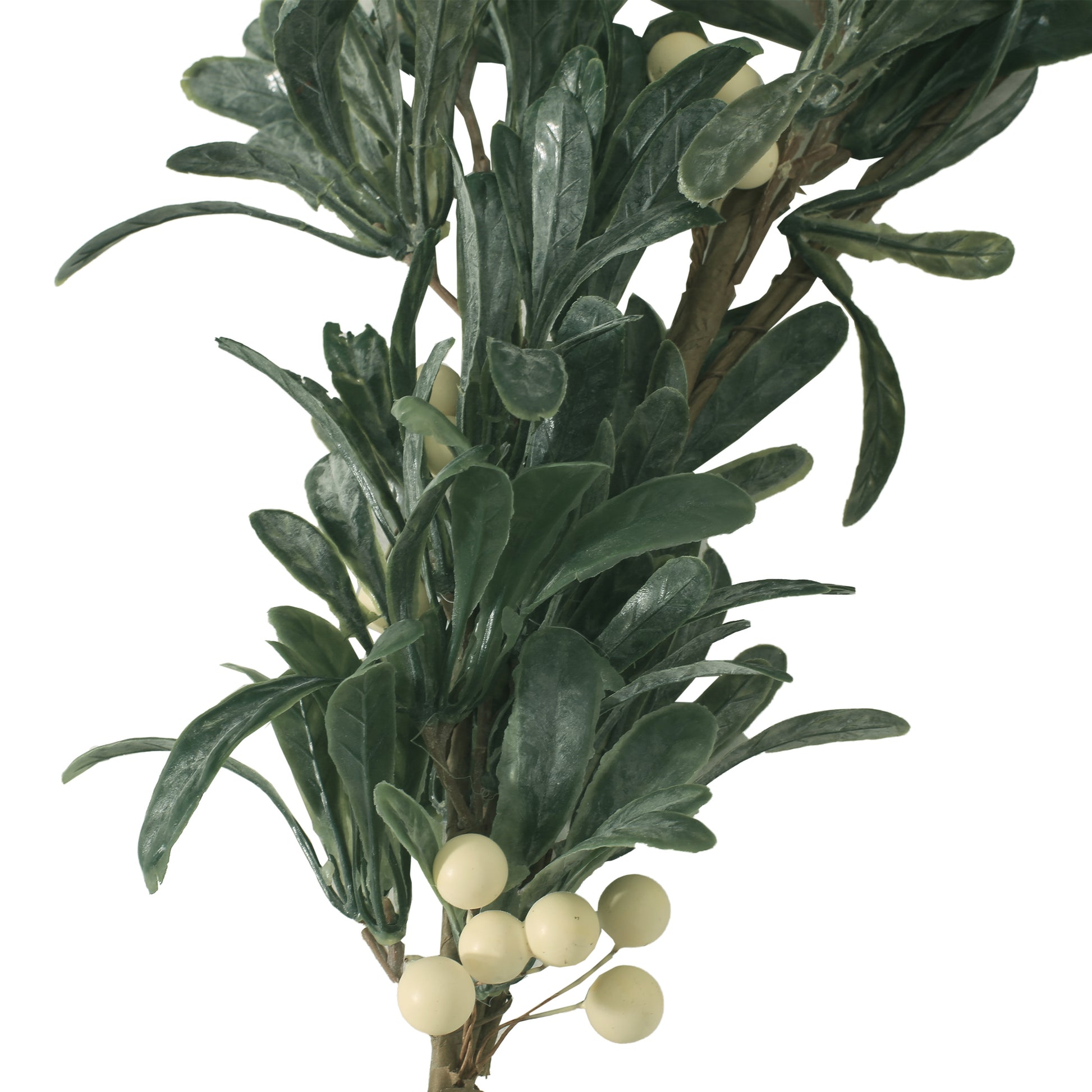 54" Snowberry Green Garland White Green Plastic