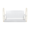 Tambora Porch Swing White Wood Metal