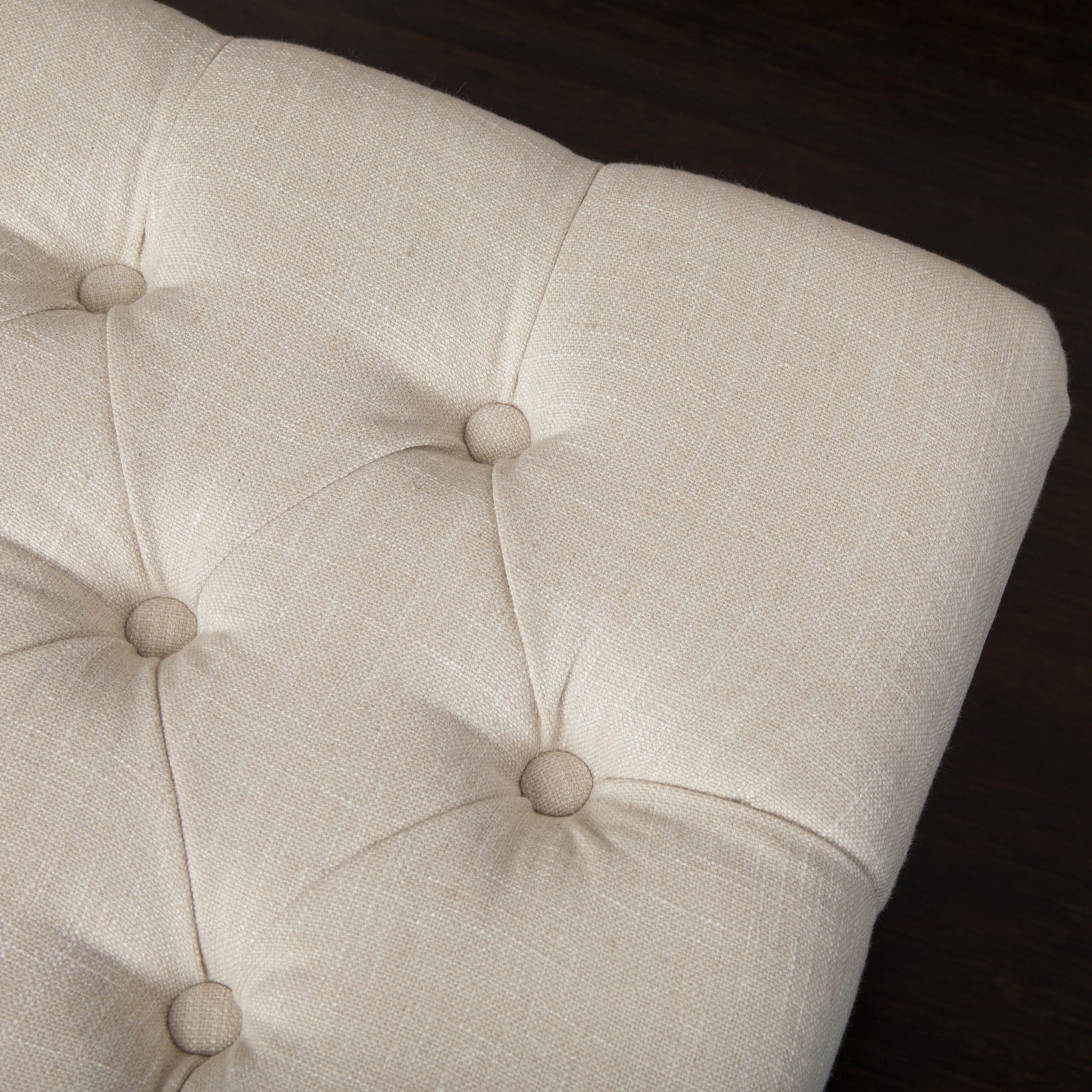 Hilton Ottoman Light Beige Fabric