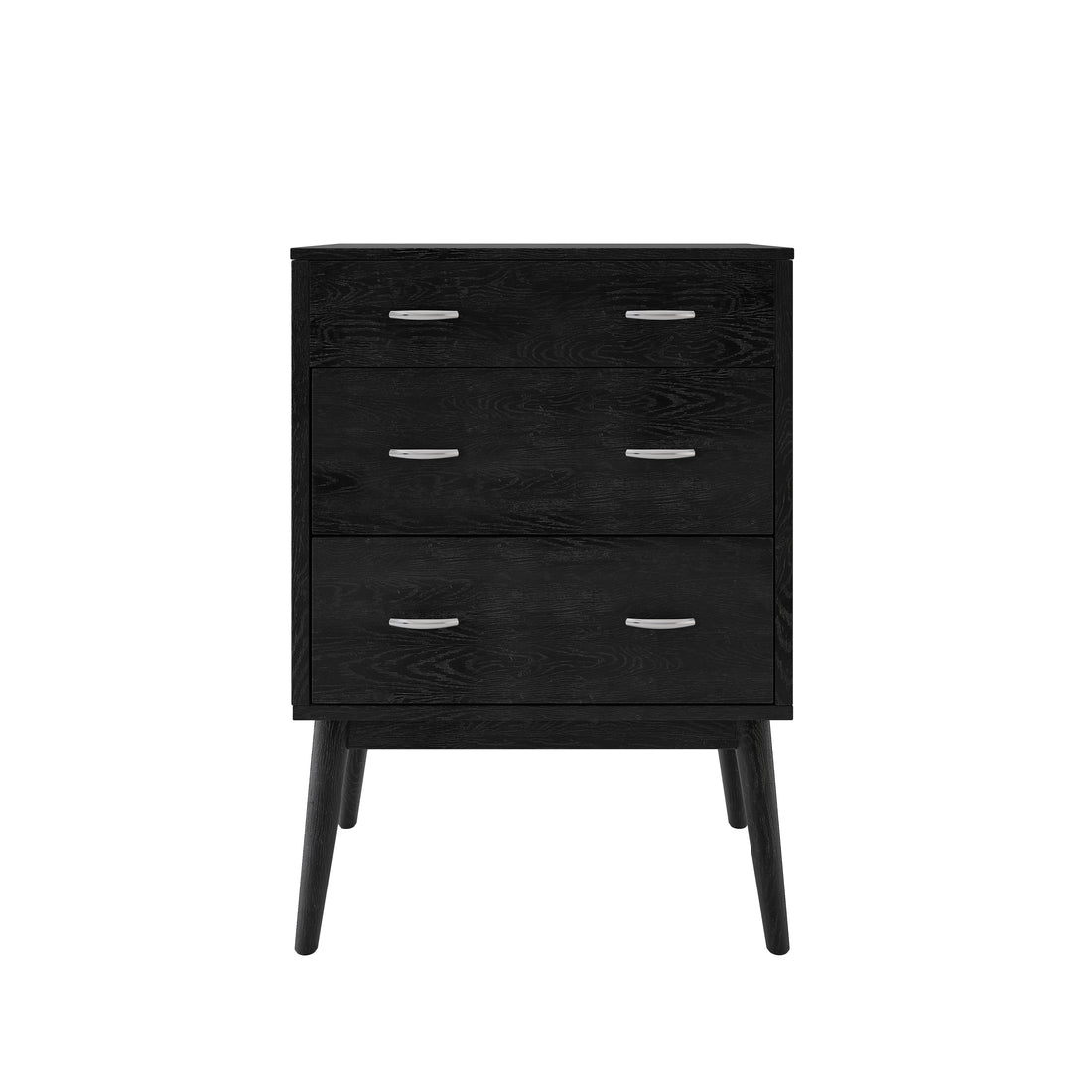 Disa 3 Drawer Chest Black Mdf