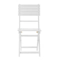 Positano Foldable Chair White Acacia Wood